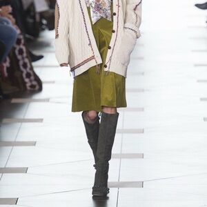 SOLD Tory Burch Olive Heeled Boots (Runway FW2017/18)